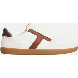 Ledersneaker TRIBECA mit Strukturmix Braun 45