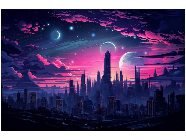 Wallario Küchenrückwand Galaxie in der Abenddämmerung, (1-tlg)