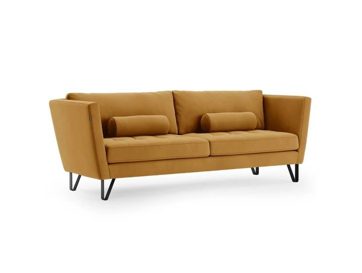 3-Sitzer Sofa DELTIN, senffarbig