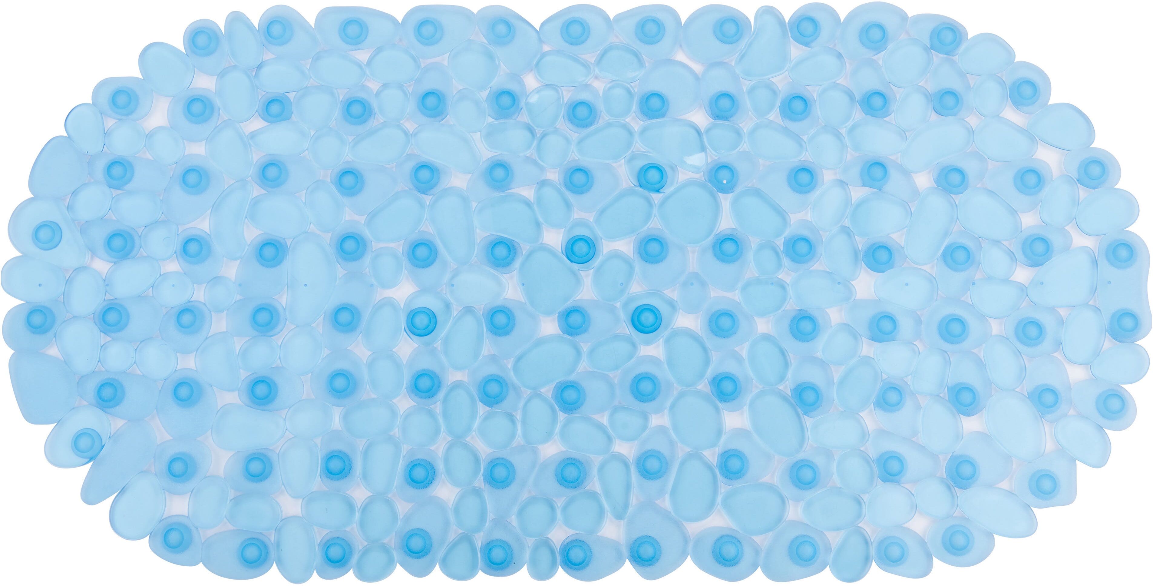 Tecnomat TAPPETO DOCCIA VASCA KORE OVALE 67,5x34,5 cm ANTISCIVOLO IN PVC TRASPARENTE BLU