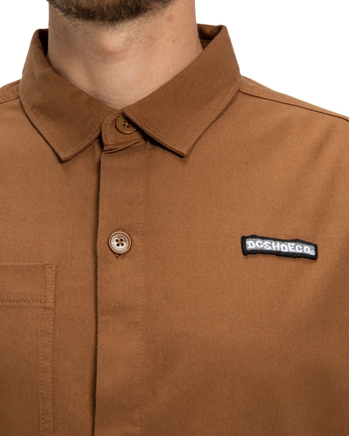 Langarmhemd DC SHOES "Showcase", Herren, Gr. XL, braun (toffee), Obermaterial: 99% Baumwolle, 1% Elasthan., Hemden Langarmhemd