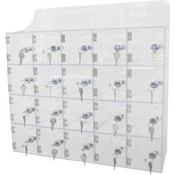 VISO CAS20TEL Schließfachschrank Acryl mit Schlüsselschloss