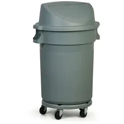 Mobiler plastik Behälter, mit Deckel, 120 l
