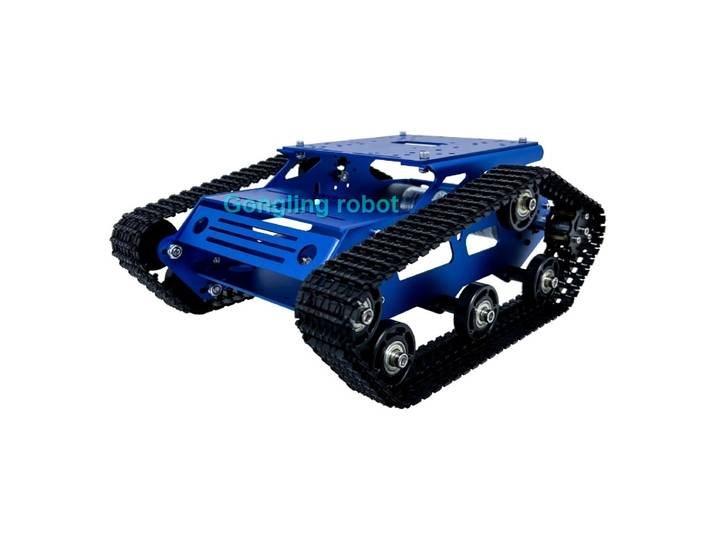 Kit de châssis de réservoir de voiture Robot intelligent, grande plate-forme en alliage d'aluminium avec moteurs 2WD pour Robot télécommandé Arduino/Raspberry Pi DIY