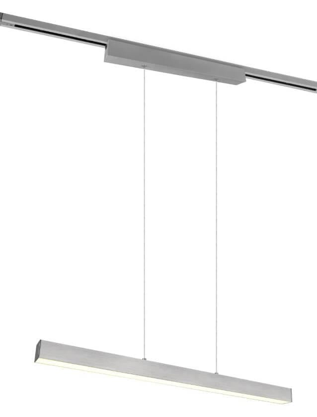 Trio LED hanglamp Paros DUOline modern dimbaar zilver en grijs