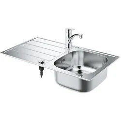 Grohe, Spülbecken, Einbauspülen-Set K500 mit Küchenarmatur edelstahl (Einbauspüle)