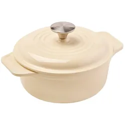 Dutch Oven Induktion Gusseisen Emailliert 20cm Topf Brot Backen 1,9L, PTFE Frei, Victoria, 30810