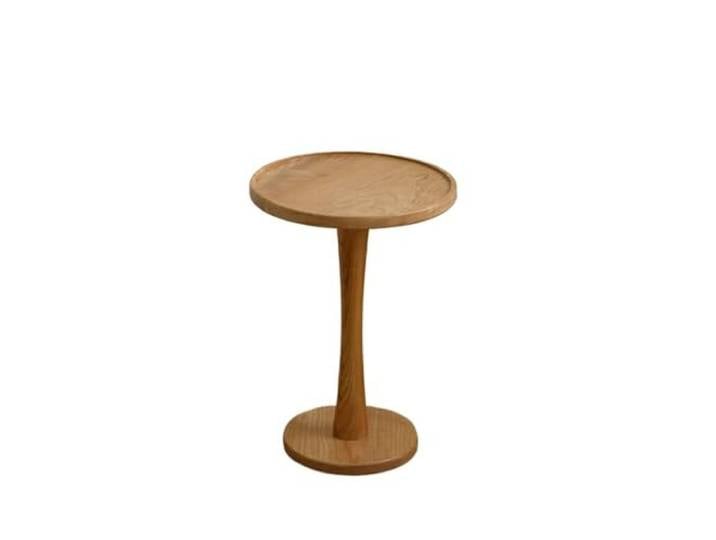 NIUHUAHUI Teetisch, Sofa-Beistelltisch aus Holz, Retro, rund, minimalistisch, Aufbewahrung, Wohnzimmer, Sideboard, Balkon(Natural,L)