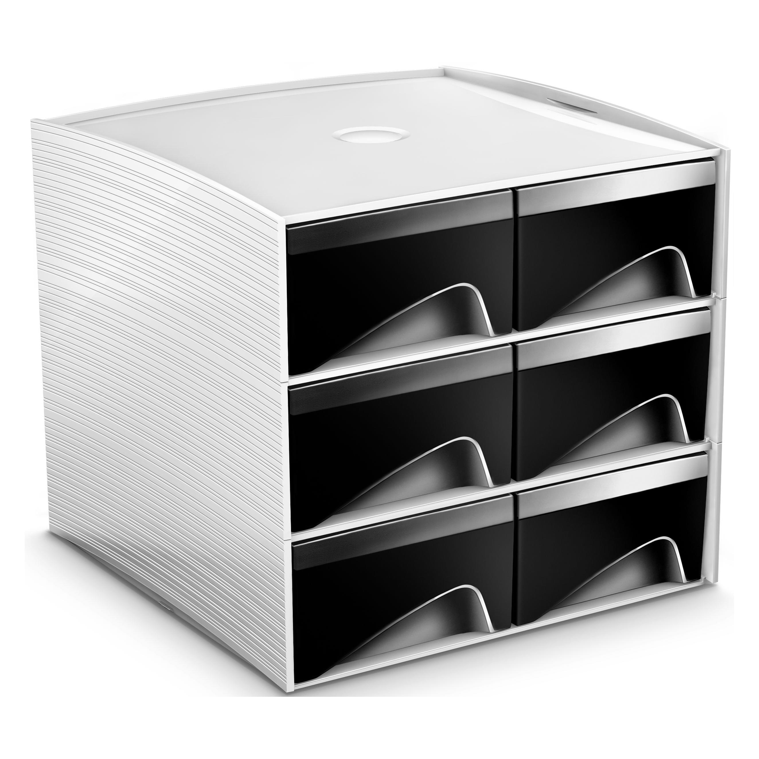 Cep Mini-Schubladenbox MyCube, 6 Schbe, weiá / schwarz (1032220011)