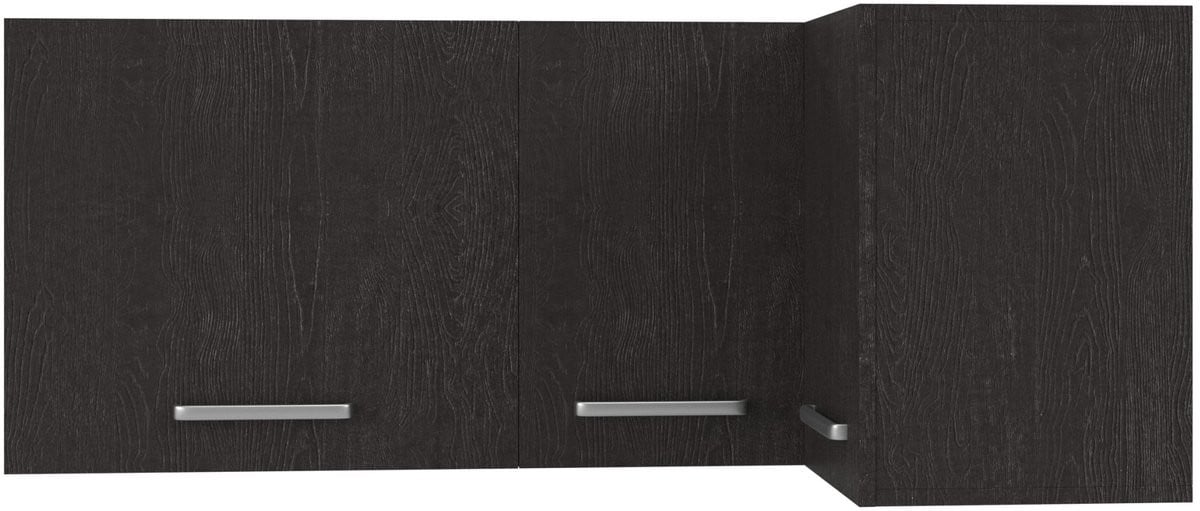 Wasophoogte Keukenkast Bovenkast Module O17 Zwart B/D/H: 70 x 130 x 53 cm