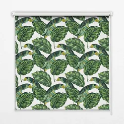 INNENROLLO - Fensterrollo - Rollo - 100x140 cm - Exotische Blätter
