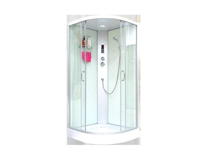 Salle de douche intégrale, salle de bain, salle de bain, séparation humide et sèche avec base, pas étanche, tous côtés de la salle de bain