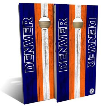 Skip's Garage Denver Football Outdoor Cornhole Board Set