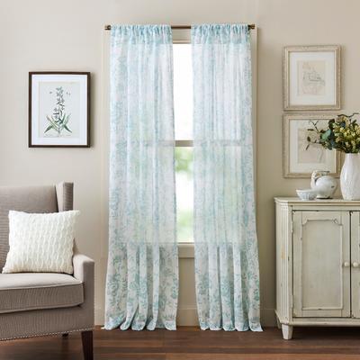 Martha Stewart Etched Floral Curtain Panel Pair