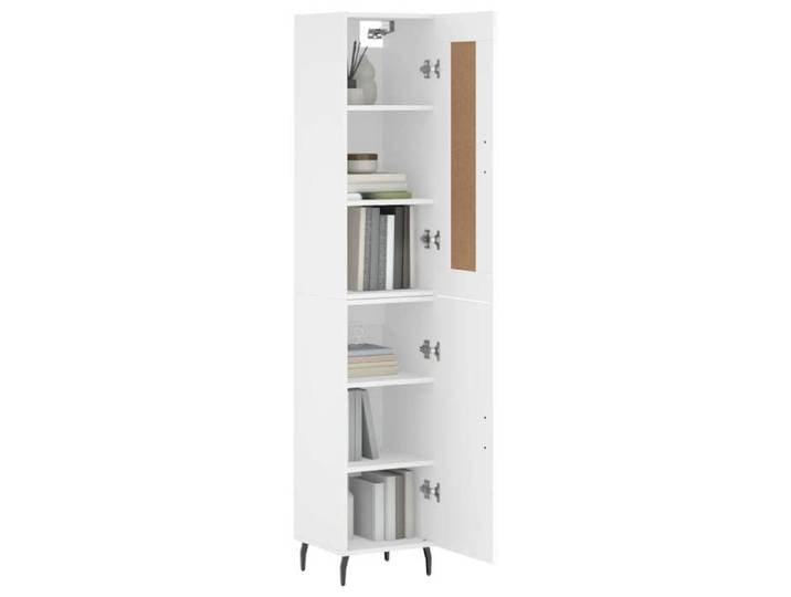 Printemps 2026 Soldes Commode salon - armoire à tiroirs - Blanc Buffet de rangement haut Blanc 34 5x34x180 cm Bois d'ingénierie 2_8