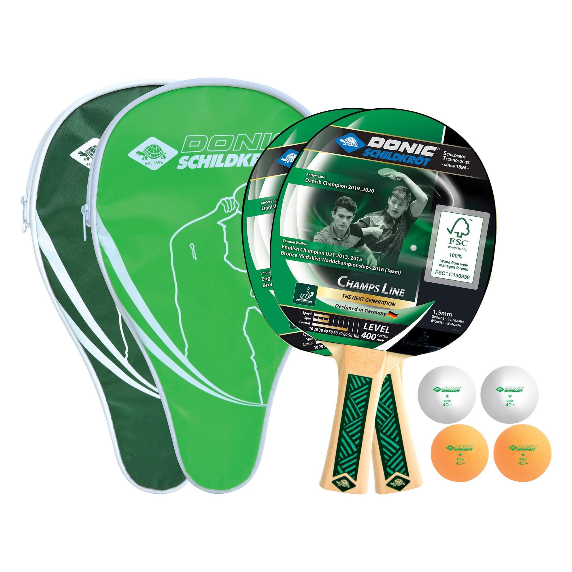 Donic Schildkröt Tischtennis Set Champs 400 Cover (788498)