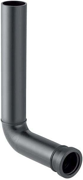 Geberit Spülbogen 118210161 Ø 50 mm, 90Grad, für dicken Wandaufbau, PE-HD, schwarz