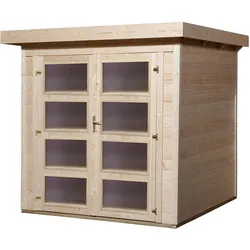 Weka Gartenhaus 321 ohne Anbau - 19 mm-Gartenhaus 321 ohne Anbau Gr. 2 (254 x 194 cm) - 50 % Rabatt auf Dacheindeckung