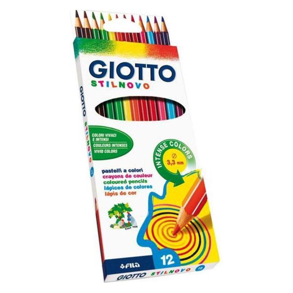 Giotto Farbstifte Stilnovo Kartonbox Mehrfarbig, 12 Stück (12x) (256500) Mindestbestellmenge: 10 Stück