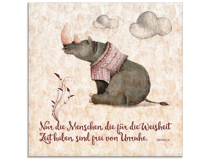 Glasbild ARTLAND Lebensweisheit Zeit , beige (farbe bild(er): naturfarben), B:20cm H:20cm, Bilder, Glasbild, in verschiedenen Grössen