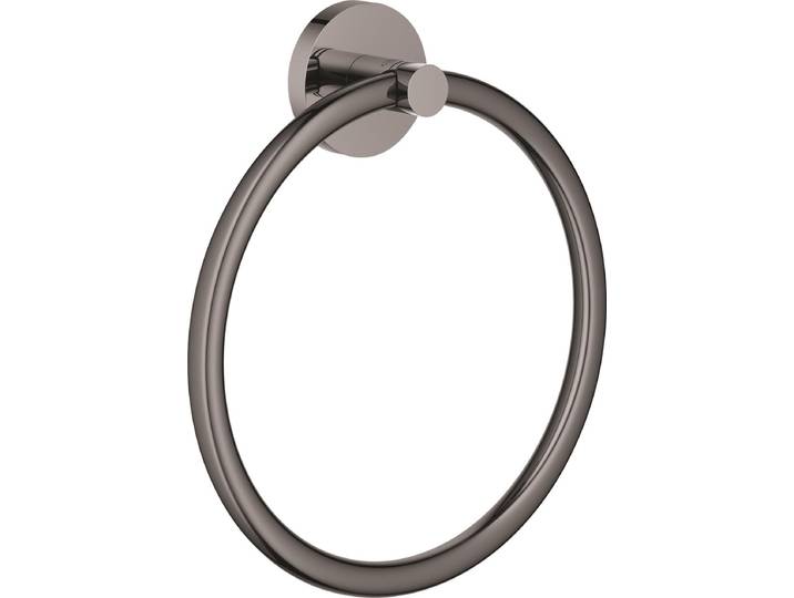 GROHE Essentials Handdoekring - Ø 18 cm - metaal - hard graphite (antraciet glanzend) - 40365A01