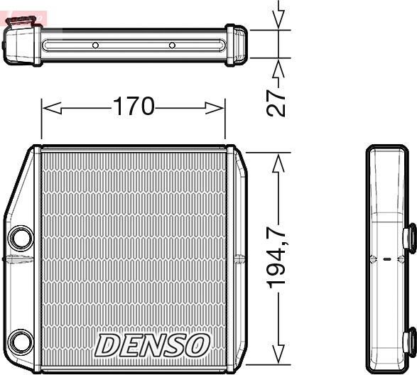 Denso Wärmetauscher, Innenraumheizung Drr09101 Für Fiat