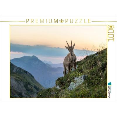 CALVENDO Puzzle Erwachen in den Bergen | 1000 Teile Lege-Größe 64x48cm Foto-Puzzle für glückliche Stunden