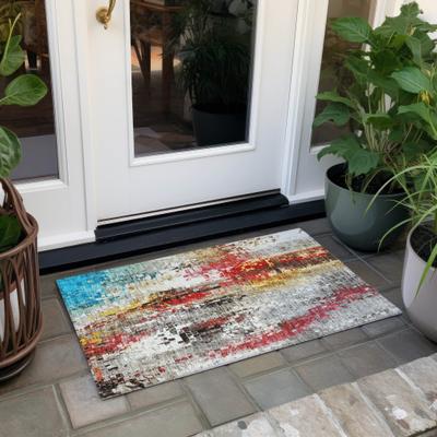 Addison Rugs Machine Washable Indoor/ Outdoor Abstract Pixels Chantille Rug