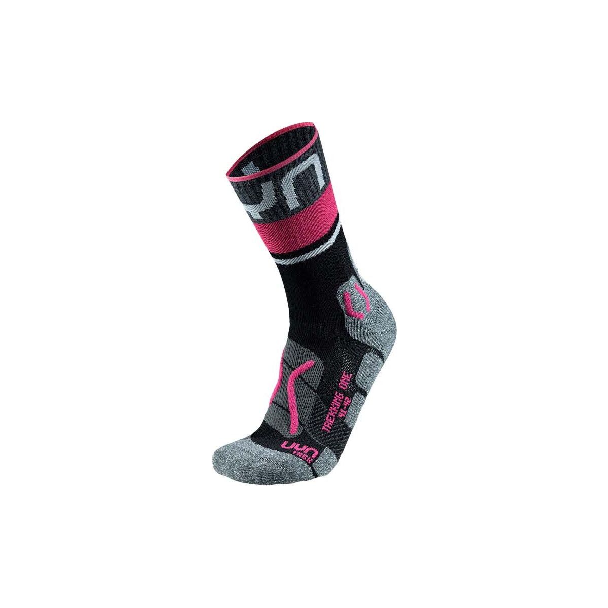 Uyn Woman Trekking One Merino Socks black/pink (B093) 41/42 S100277-B093-41/42