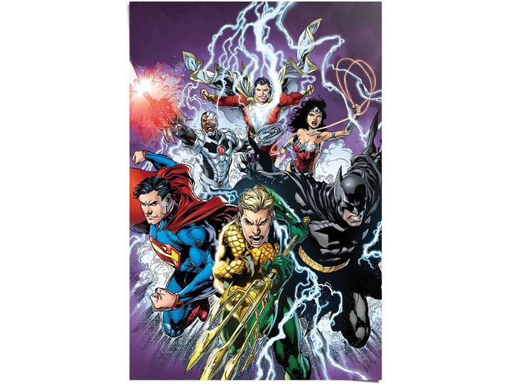 Poster REINDERS Justice League Treffer , bunt (farbe bild(er): mehrfarbig), B:61cm H:91,5cm, Papier, Bilder, Poster