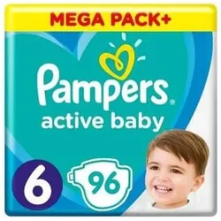 Pampers Pieluszki Active Baby 6, 13-18 kg, 96 szt. (Gr. 6, Monatsbox, 96 Stk.)