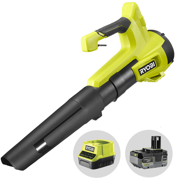 Ryobi RY18BLB-140 - Souffleur à feuilles à batterie turbojet - 18 V 4 Ah