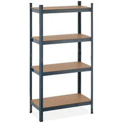 Relaxdays Schwerlastregal, 4 Ebenen, HBT 156x80x40 cm, 280 kg Tragkraft, Metall, Lagerregal Keller & Garage, anthrazit