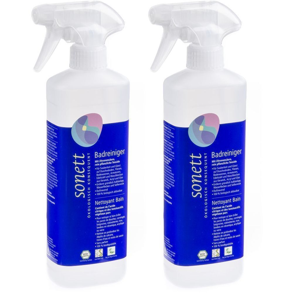 Sonett Bad-Reiniger Sprühflasche 0.5 lt x2 2x0,5 l Reinigungsmittel