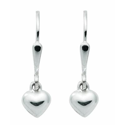 Paar Ohrhänger ADELIA´S "Damen Silberschmuck 1 Paar 925 Silber Ohrringe / Ohrhänger Herz", silber, Ohrringe, Damen, Damen, Silber 925 (Sterlingsilber), 925 Sterling Silber Silberschmuck für Damen