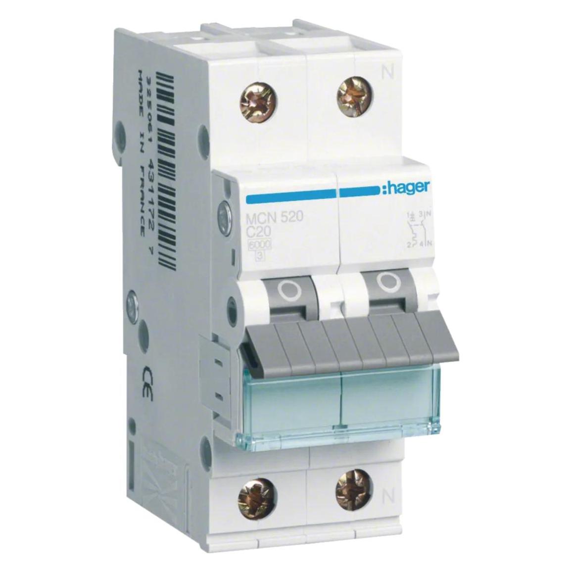 Hager HAG MCN520 Leitungsschutzschalter 20A (MCN520)