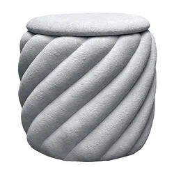 POUF NOEL gepolstert mit Stauraum grau