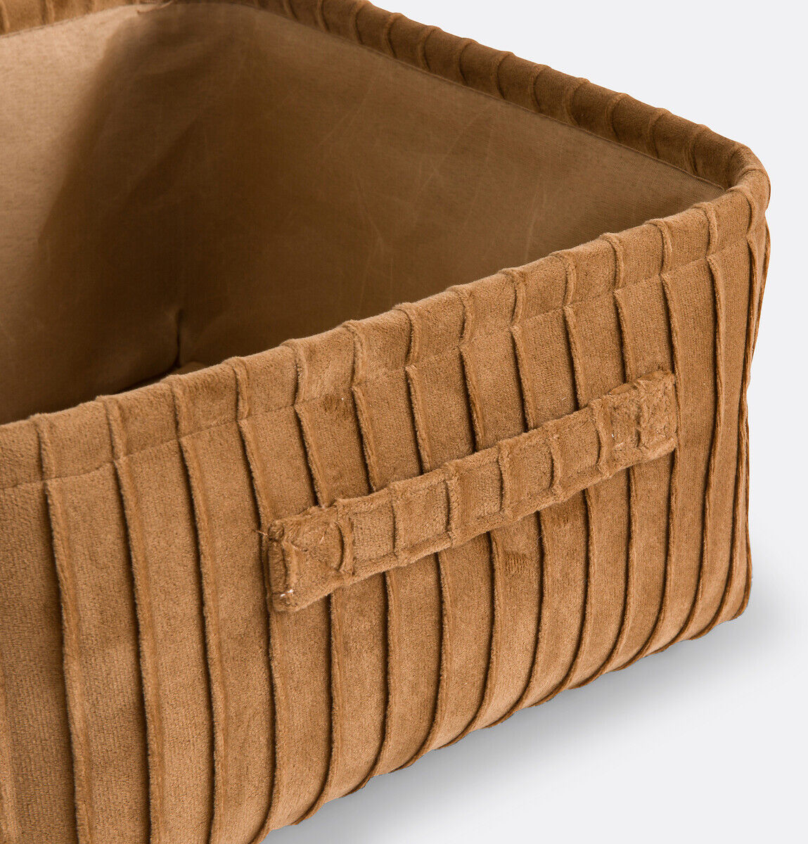 LA REDOUTE INTERIEURS Panier velours plissé, Velvetas