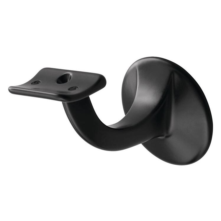 Hermeta Handlaufträger 3501 Aluminium kunststoffbeschichtet schwarz Durchmesser Wandplatte 56 mm gewölbte... (Aluminium) (3501-70E)