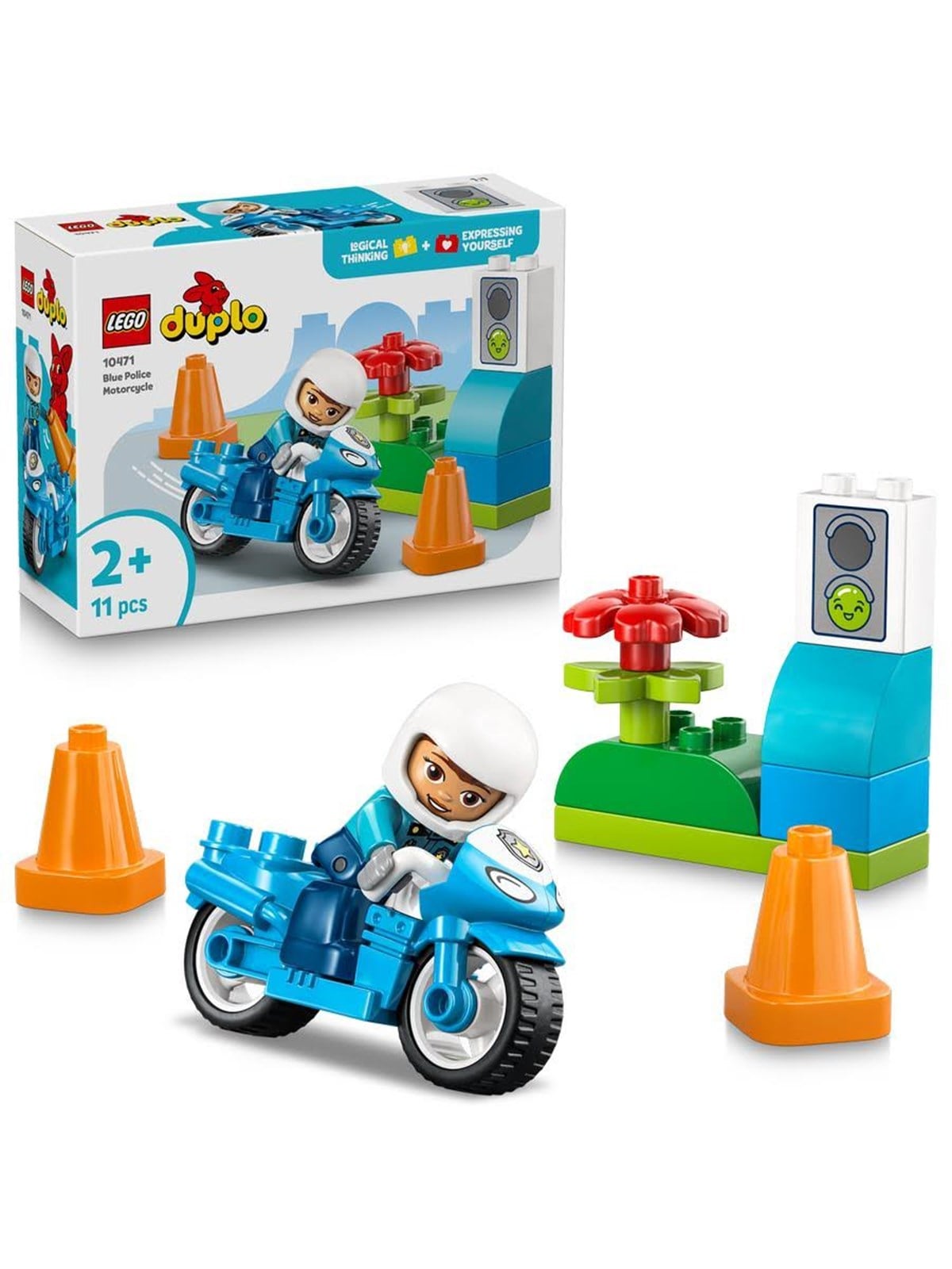 LEGO DUPLO 10471 Blaues Polizeimotorrad