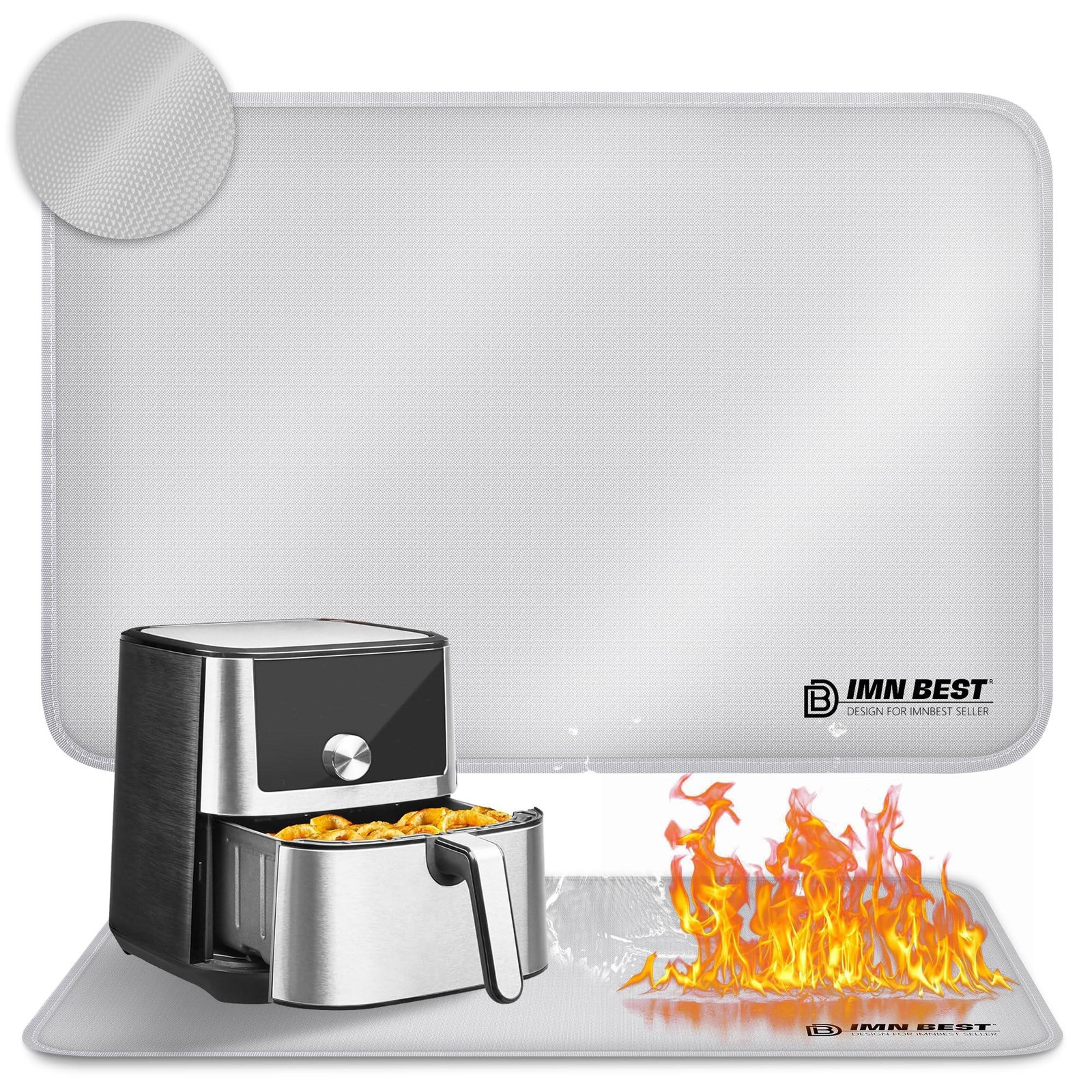 Merkloze hittebestendige mat voor airfryer en keukenoppervlak
