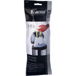 Smedbo XTRA- Reissfeste Abfallbeutel/Kosmetikeimer, 6 Liter (40 Stk) F971