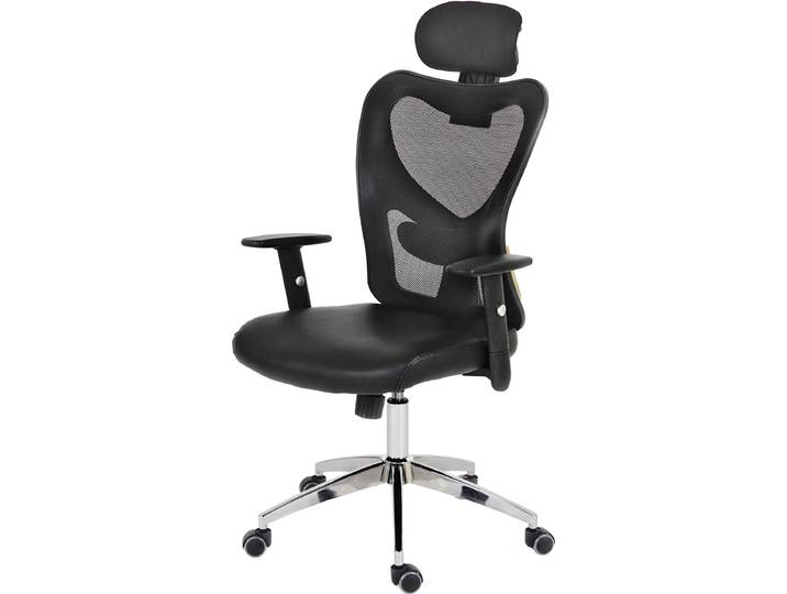 Chaise de bureau professionnelle Atlanta\, fauteuil de direction chaise pivotante chaise de bureau\, similicuir ~ gris