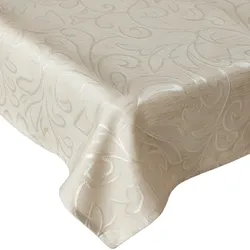 NYVI Tischdecke Elegance Leinenoptik Ecru - Pflegeleicht, Bei 40°C waschbar, 10% Leinenanteil Farbe:Ecru;Größe:Tischtuch rechteckig 130x170 cm