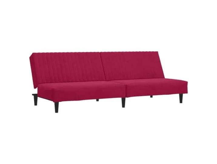 GHVBNMF Schlafsofa 2-Sitzer Klappsofa Weinrot Samt Couch mit Bettfunktion Praktische 2-in-1 Schlafcouches für Wohnzimmer und Schlafzimmer, schnell klappbar mit verstellbarer Rückenlehne.