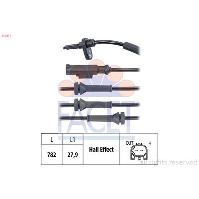 FACET Sensor, Raddrehzahl 21.0211 für LANCIA