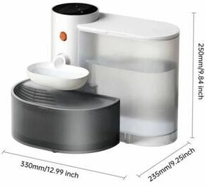 Uplift Essentials Smart Tipping Automatic Pet Water Fountain 3L Wireless Rechargeable Dispenser (Stainless Steel Edition) standard