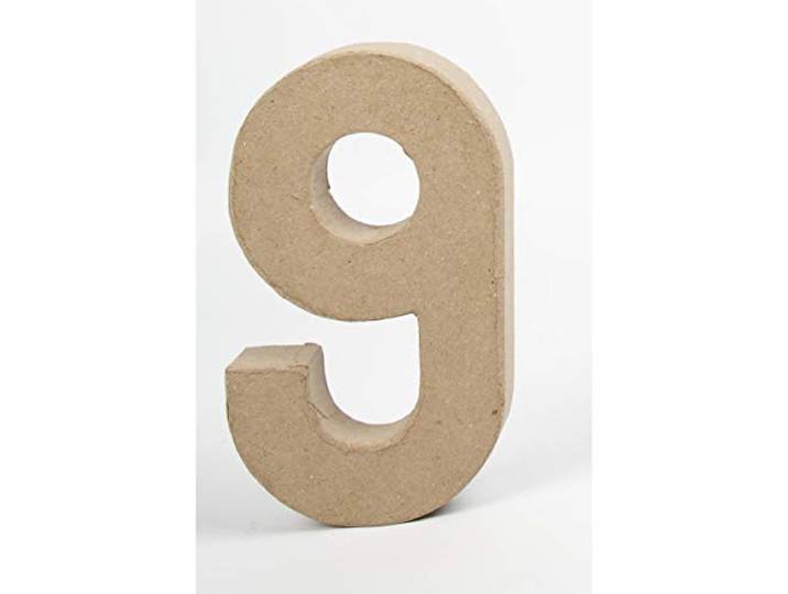 Create Crafts Creativ 26637 papiermaché nummer 9, 20 cm, beige