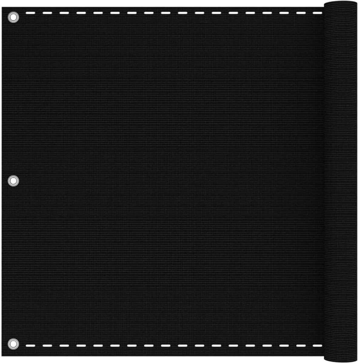 Balkonscherm HDPE Privacy Scherm Zwart 90 x 400 cm