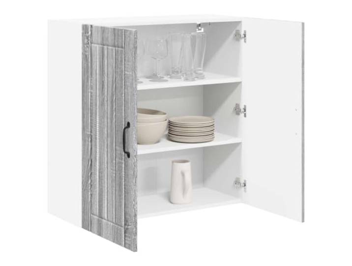 KTHLBRH Wandschrank 80 x 31 x 80 cm aus technischem Holz Modernes Design, robuste Struktur, spülmaschinenfest, Sonoma-Grau